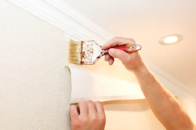 Pose de papier peint à Saint-Aupre — revêtements muraux et toiles de verre